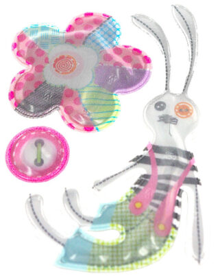 Klistrereflekser Rabbit and Flower