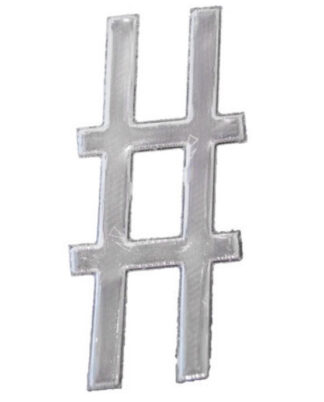Klistrerefleks Symbol Hashtag