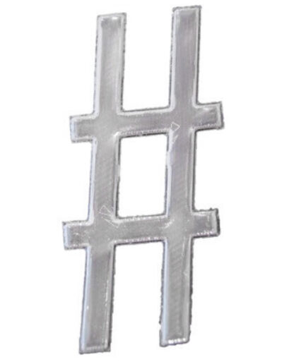 Klistrerefleks Symbol Hashtag