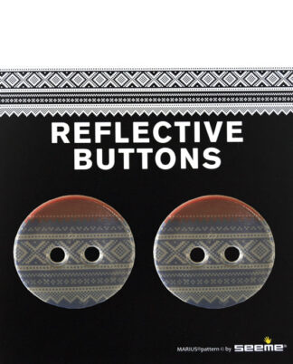 Refleks Refleksknapper Mariusmønster i farger 40 mm 2 stk