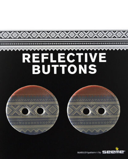 Refleks Refleksknapper Mariusmønster i farger 40 mm 2 stk