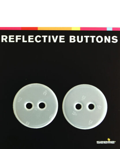 Refleks Refleksknapper hvite runde 40 mm 2 stk
