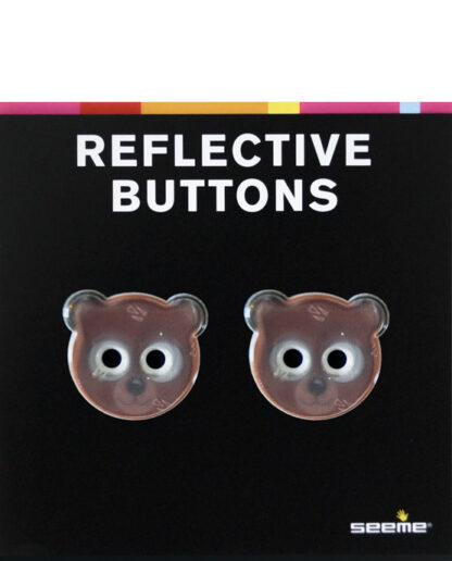 Refleks Refleksknapper bjørn 32 mm 2 stk