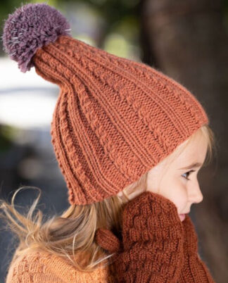 #BYSTRIKK-dusk med refleks - lilla 15 gr