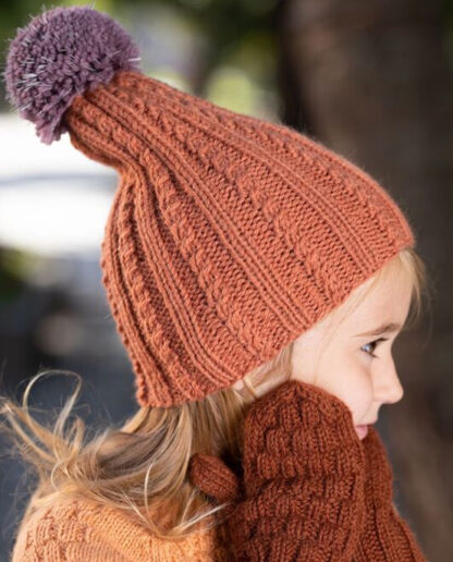 #BYSTRIKK-dusk med refleks - lilla 15 gr
