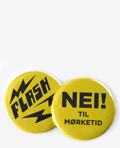 2016 Moods of Norway Nei til mørketid refleksbutton - Bilde 3